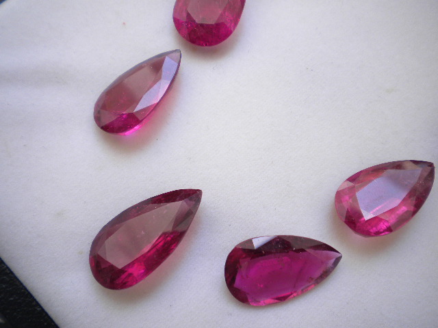 Manufacturers Exporters and Wholesale Suppliers of Rubellite Tourmaline Pear Cut stone Jaipur Rajasthan